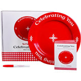 Celebrating You Red Plate